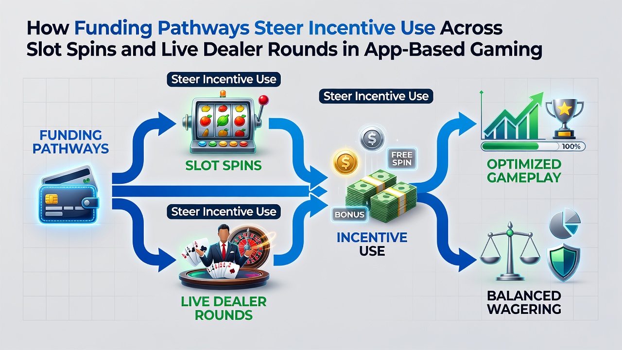 App dashboard comparing slot and live dealer bonus progress bars linked to various payment methods