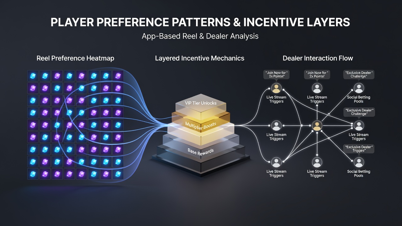 Analytics dashboard displaying player progression through incentive tiers in slots and live dealer apps