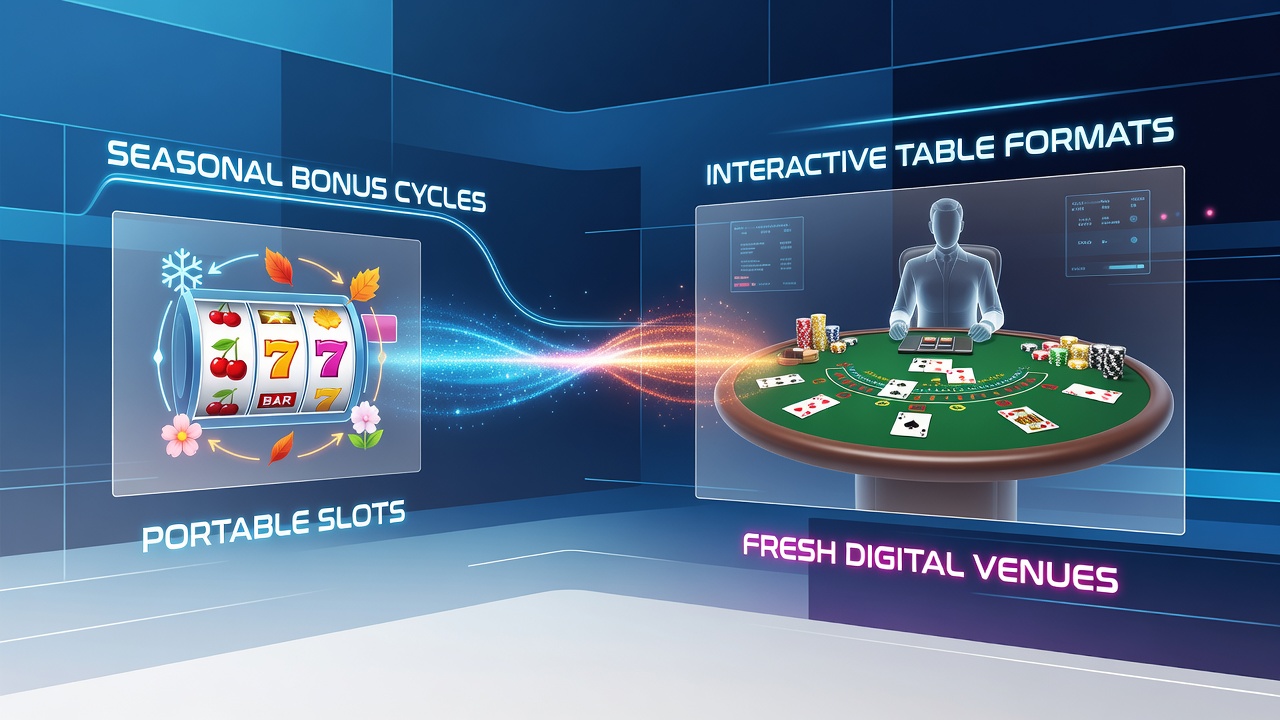 Mobile device showing slot games alongside live table interfaces in a new digital casino environment